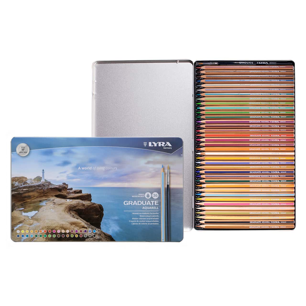 Lyra Graduate Aquarell 36 Color Watercolor Pencil Set